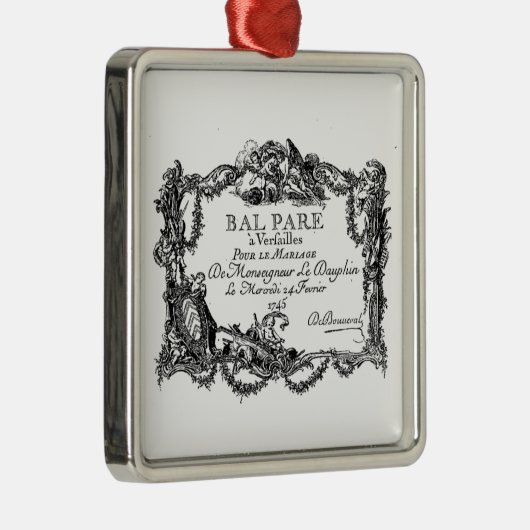 Versailles – baroque – deco noble Wedding marriage メタルオーナメント (右)