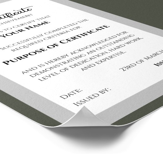 Versatile Achievement Certificate Template ポスター (角)