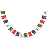 Versatile Four-Design Christmas Party Bunting バンティングフラッグ (全)