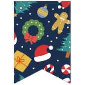 Versatile Four-Design Christmas Party Bunting バンティングフラッグ (第3の旗)