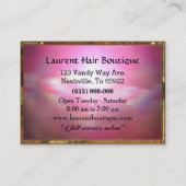 Versiilant Cut Hairstylistサロン3.5インチx 2.5インチ 名刺 (裏面)