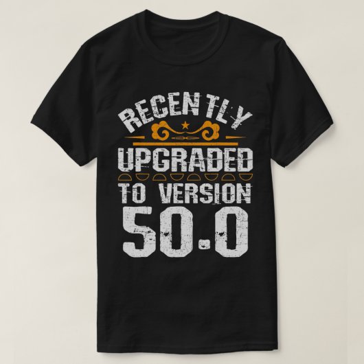 Version 500 50th birthday 50歳ギーク tシャツ (デザイン正面)