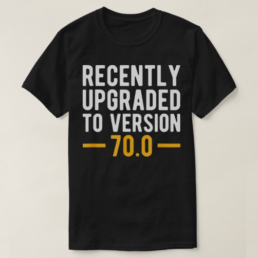 Version 700 70誕生日ギフト70歳ギーク tシャツ (デザイン正面)