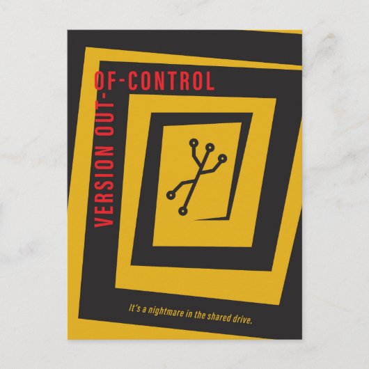 Version Control - Vintage movie poster parody ポストカード (正面)