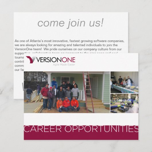 VersionOne採用カード ポストカード (正面/裏面)