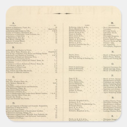 VersoタイトルページColton's American Atlas スクエアシール (正面)