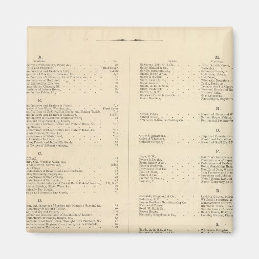 VersoタイトルページColton's American Atlas マグネット (正面)