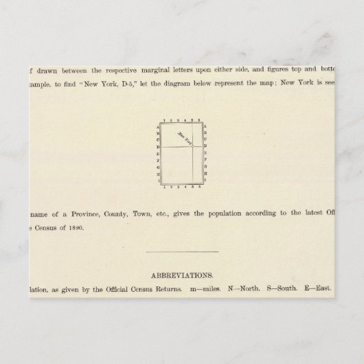 Verso Indexed Atlasのタイトルページ ポストカード (正面)