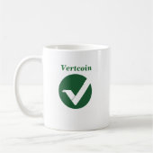 Vertcoinのロゴのマグ コーヒーマグカップ (左)