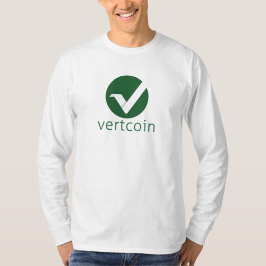 Vertcoin (VTC)の長い袖のTシャツ Tシャツ (正面)
