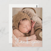 Vertical 生まれたばかりの Photography Baby Showerありがとう ポストカード (正面/裏面)