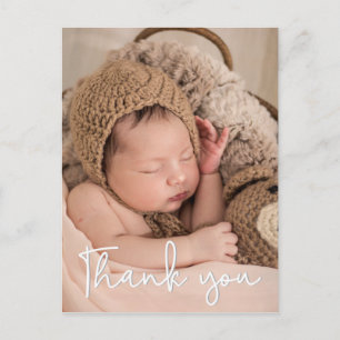 Vertical 生まれたばかりの Photography Baby Showerありがとう ポストカード