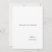 Vertical 素朴結婚 Photo Collage Thank You カード (裏面)