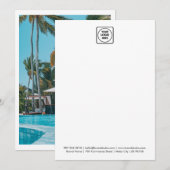 Vertical 5x7 Business Photo Logo Note Card ノートカード (正面/裏面)