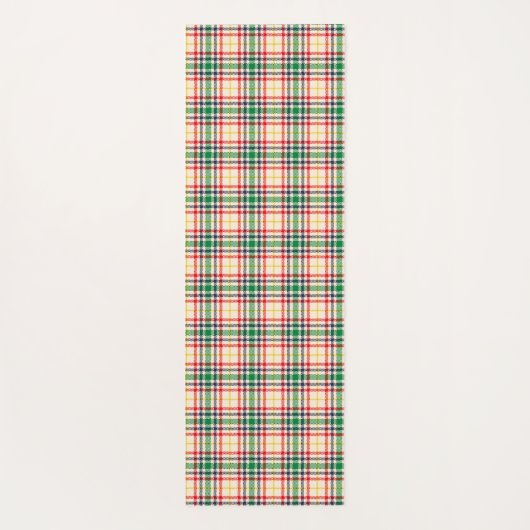 Vertical and horizontal plaid patterns on white  ヨガマット (裏面)