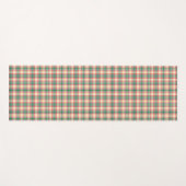 Vertical and horizontal plaid patterns on white  ヨガマット (正面(横))