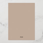 Vertical Arch Photo Taupe Save the Date 箔招待状 (裏面)