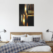 Vertical Art Deco Elegance キャンバスプリント (インサイチュ (寝室))