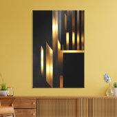 Vertical Art Deco Elegance キャンバスプリント (インサイチュ (リビング))