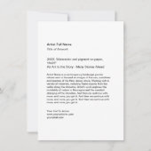 Vertical Artwork Exhibition Art Show Placards シーズンカード (正面)