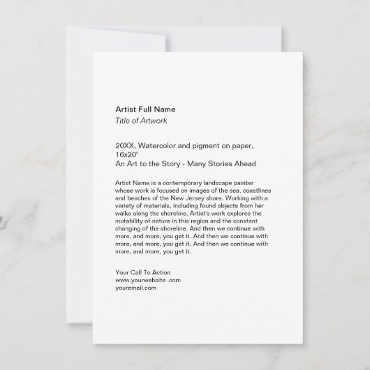 Vertical Artwork Exhibition Art Show Placards シーズンカード (正面)