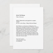 Vertical Artwork Exhibition Art Show Placards シーズンカード (正面/裏面)