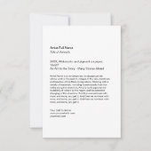 Vertical Artwork Exhibition Art Show Placards ノートカード (正面)