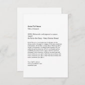 Vertical Artwork Exhibition Art Show Placards ノートカード (正面/裏面)