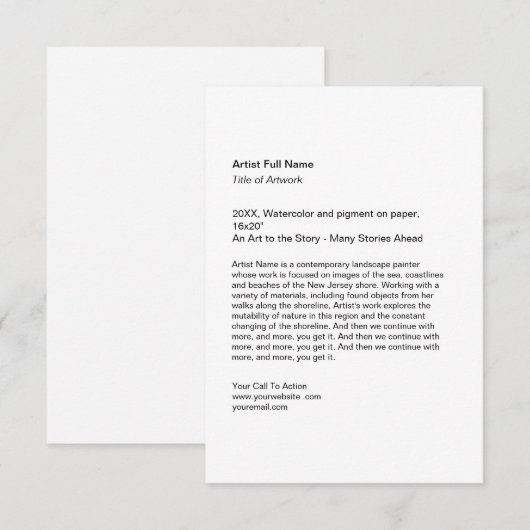 Vertical Artwork Exhibition Art Show Placards ノートカード (正面/裏面)