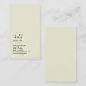 Vertical Beige Minimalist Trend Managerコンサルタント 名刺 (正面/裏面)