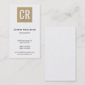 Vertical Beige Pearl Background名刺 名刺 (正面/裏面)