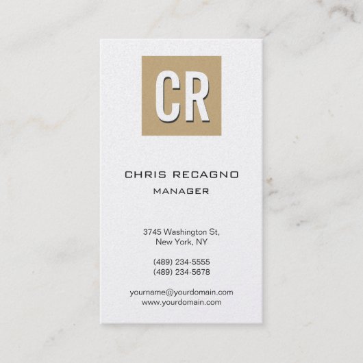 Vertical Beige Pearl Background名刺 名刺 (正面)