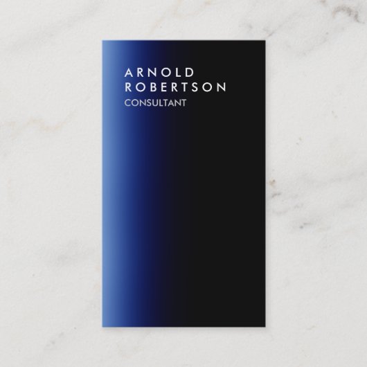 Vertical Blue スタイリッシュ Light Black名刺 名刺 (正面)