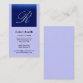 Vertical Blue Monogram Consultant名刺 名刺 (正面/裏面)