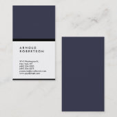 Vertical Blue Whiteトレンディーコンサルタントマネージャ 名刺 (正面/裏面)