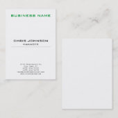 Vertical Chubby Managerビジネス魅力的カード 名刺 (正面/裏面)