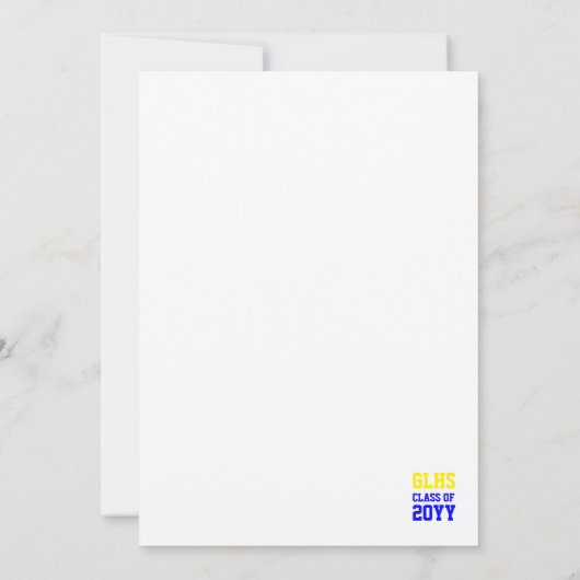 Vertical Class of 2024 Graduate Photo Keepsake サンキューカード (裏面)