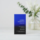 Vertical Clean Blue Black Manager名刺 名刺 (スタンド正面)
