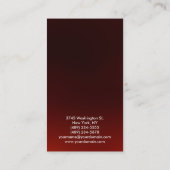 Vertical Dark スタイリッシュ Red Consultant名刺 名刺 (裏面)