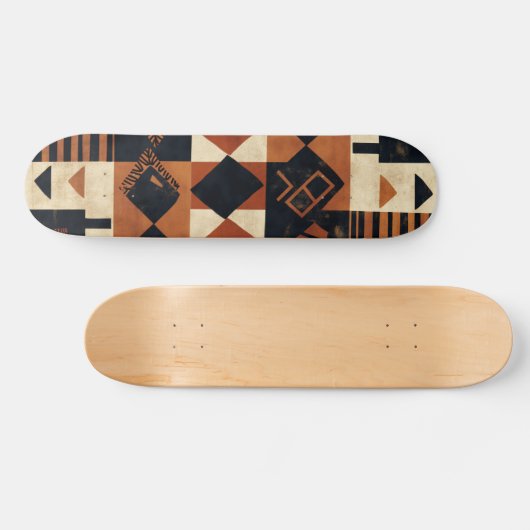 Vertical design with African elements スケートボード (横)