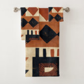 Vertical design with African elements バスタオルセット (インサイチュ)