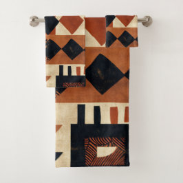 Vertical design with African elements バスタオルセット