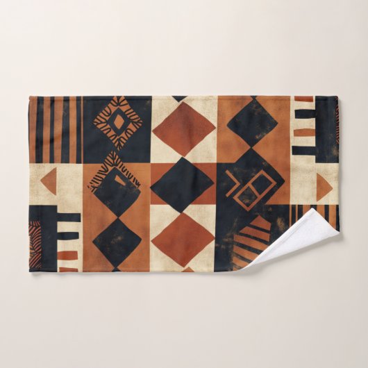 Vertical design with African elements バスタオルセット (ハンドタオル)