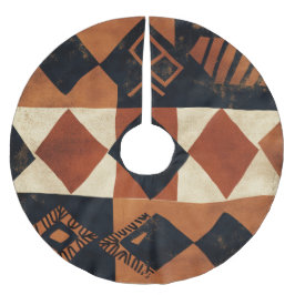 Vertical design with African elements ブラッシュドポリエステルツリースカート