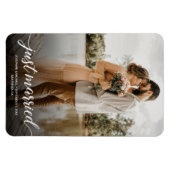 Vertical Elopmentたった今結婚しました結婚の写真 マグネット (横)