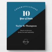 Vertical Employee years of service award blue フォトプラーク (正面)