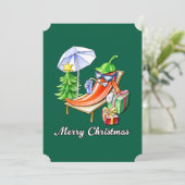 Vertical Firグリーンメリークリスマスchili 5 x 7" シーズンカード (スタンド正面)
