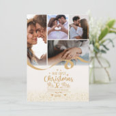 Vertical First Christmas 5 Photo Layout シーズンカード (スタンド正面)