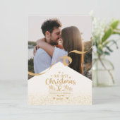 Vertical First Christmas Full Photo Layout シーズンカード (スタンド正面)