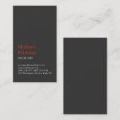 Vertical Gray Orange Consultant名刺 名刺 (正面/裏面)